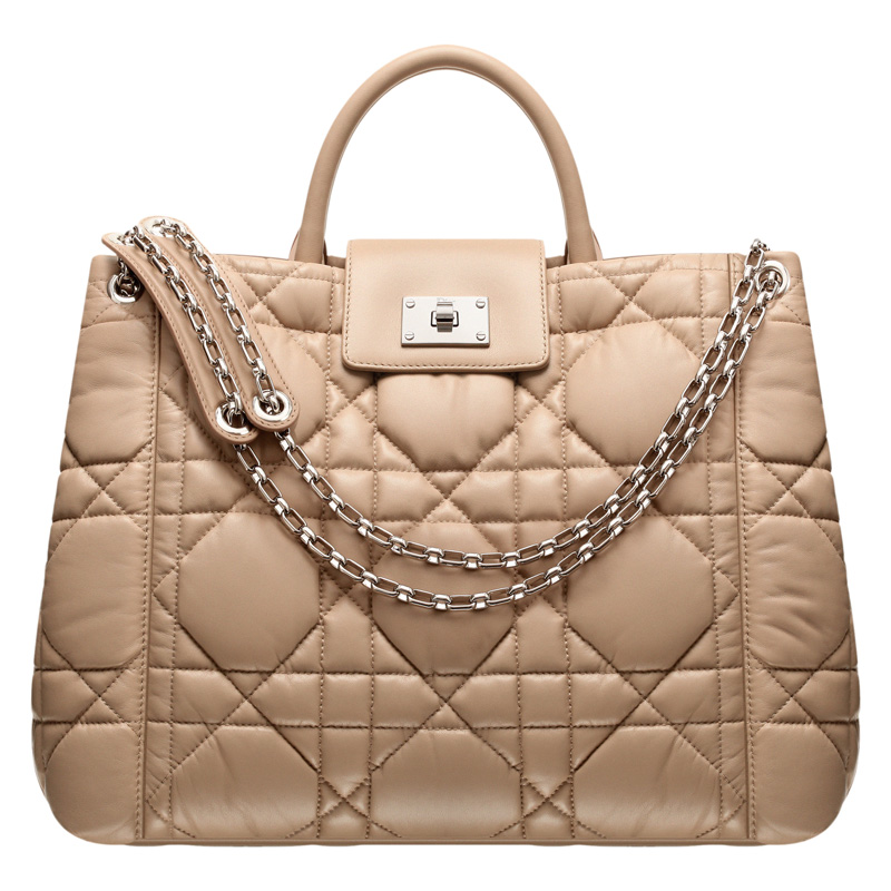 Beige leather 'Milly La Foret' shopping bag