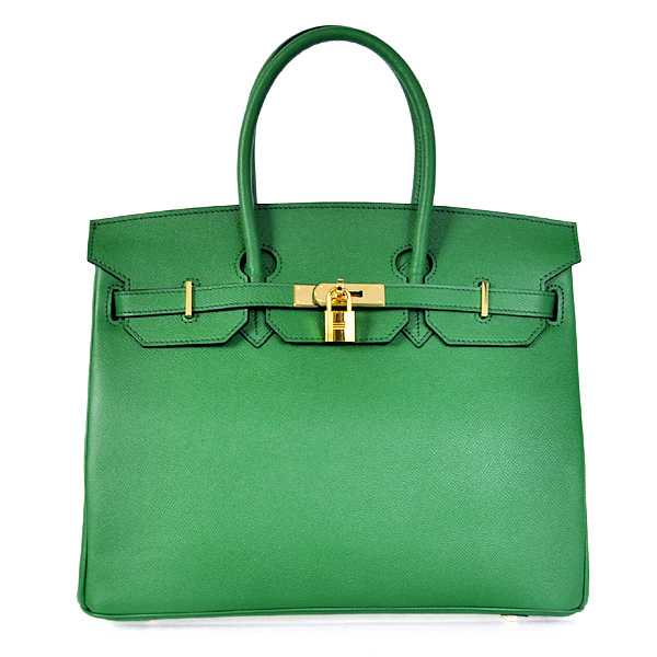 Hermes Birkin 35CM Palm stripes leather in Dark green with Gold hardware