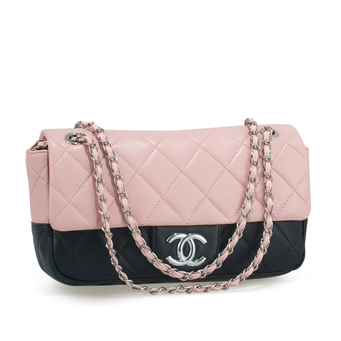 Chanel Classic Flap Bag in Two Tone Lambskin