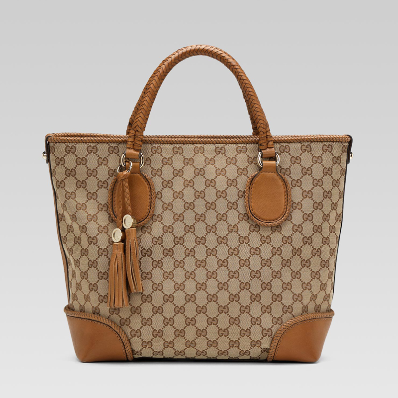 'marrakech' medium tote with woven leather trim an