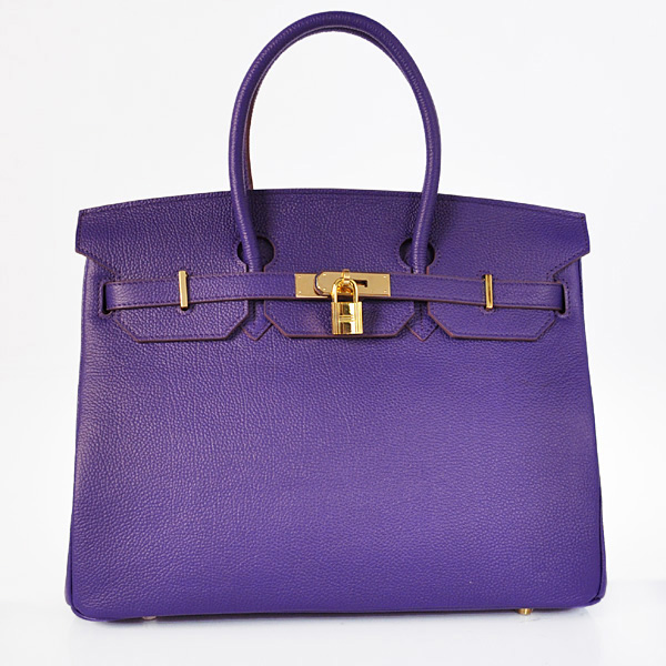 Hermes Birkin 35CM togo leather in Iris Purple with Gold hardware