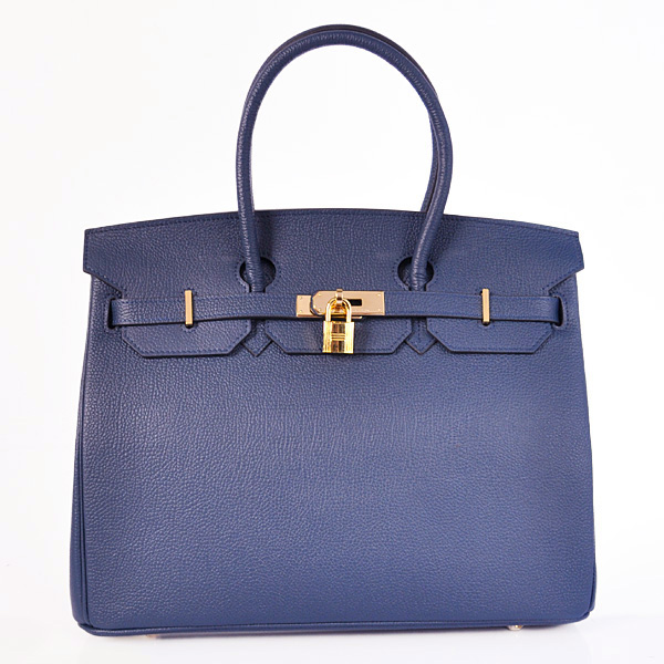 Hermes Birkin 35CM togo leather in Dark Blue with Gold hardware