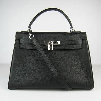 Hermes Kelly 32CM Black(silver)