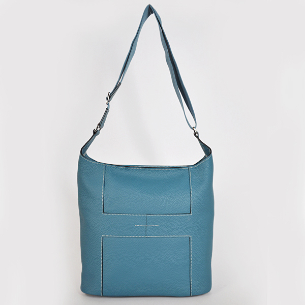 Hermes Good News Bag clemence leather in Medium Blue