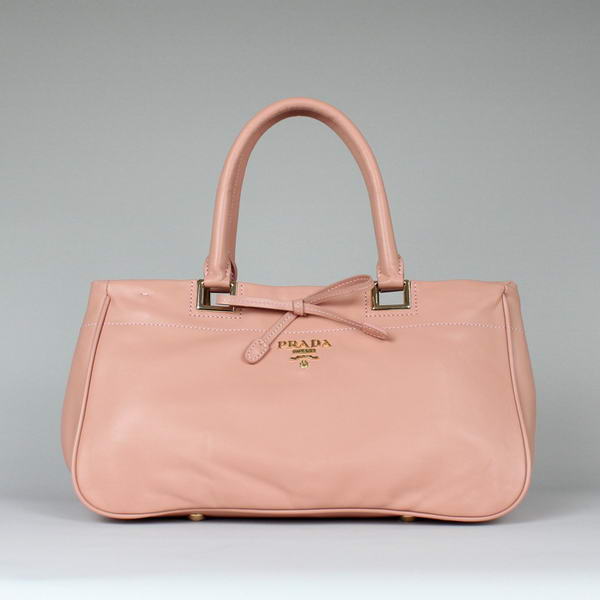 Top Quality Prada Glace Calf Leather Tote Bag BN2243 Pink