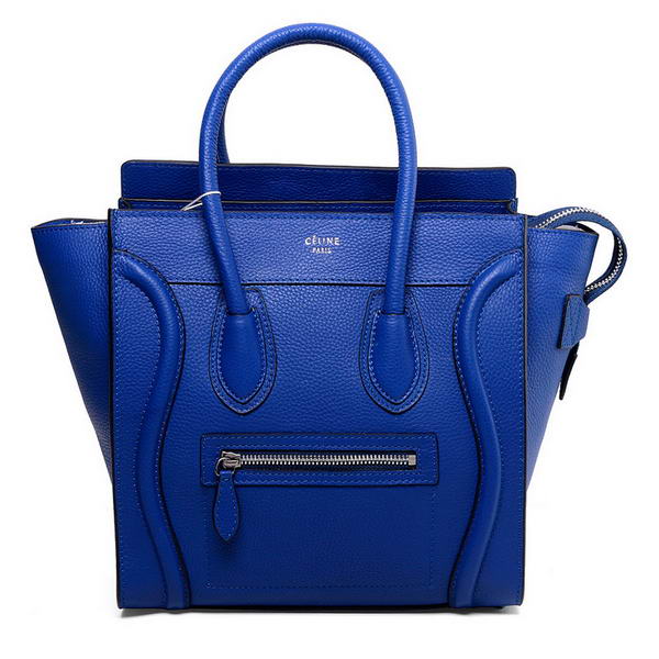 Celine Luggage Micro Boston Bag Original Leather Blue