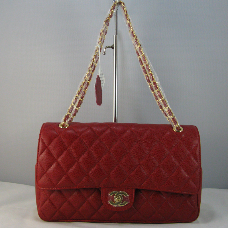 Chanel Red color with Gold chain