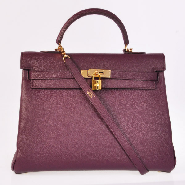 Hermes kelly 35CM Purpel togo leather(Gold)