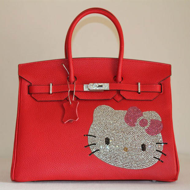 Hermes Birkin Hello Kitty 35CM Togo Leather Bag Red HK0001