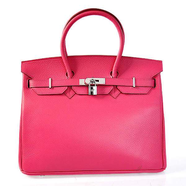 Hermes Birkin 35CM clemence leather in Peach with Silver hardware