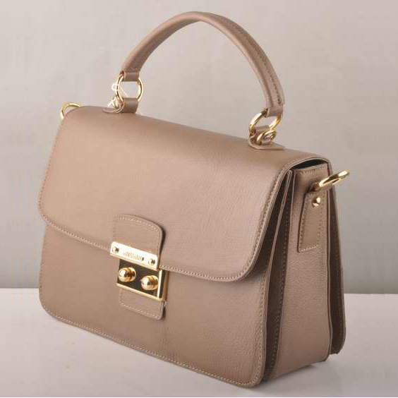 Miu Miu Leather Tote Bags 7431 Coffee