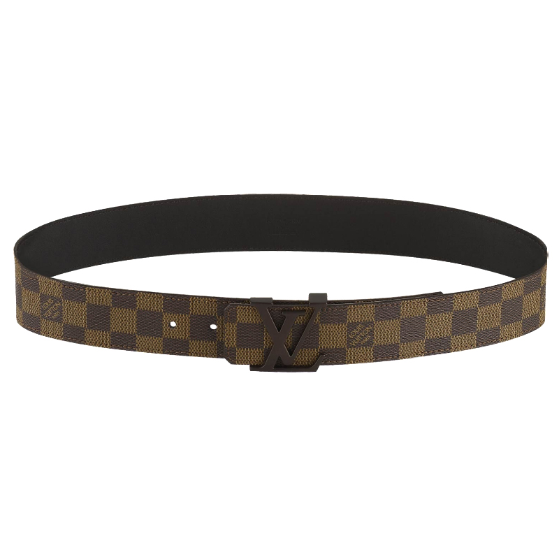 LV INITIALES DAMIER EBENE BELT