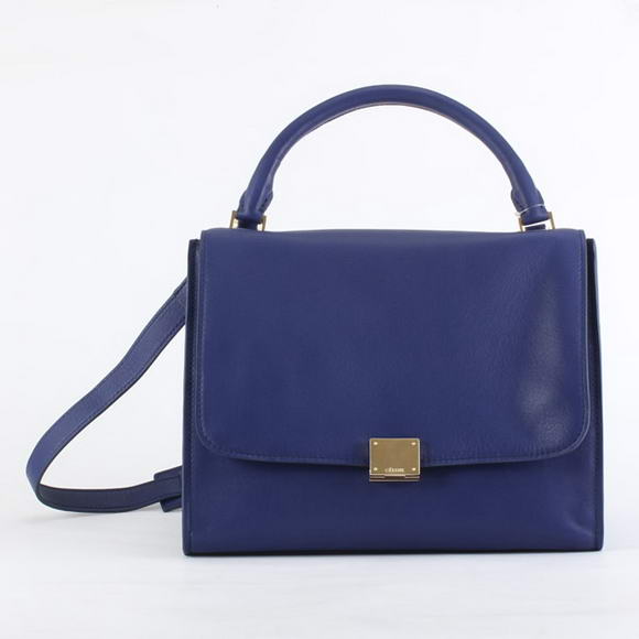 Celine Trapeze Bags in Oxhide Blue