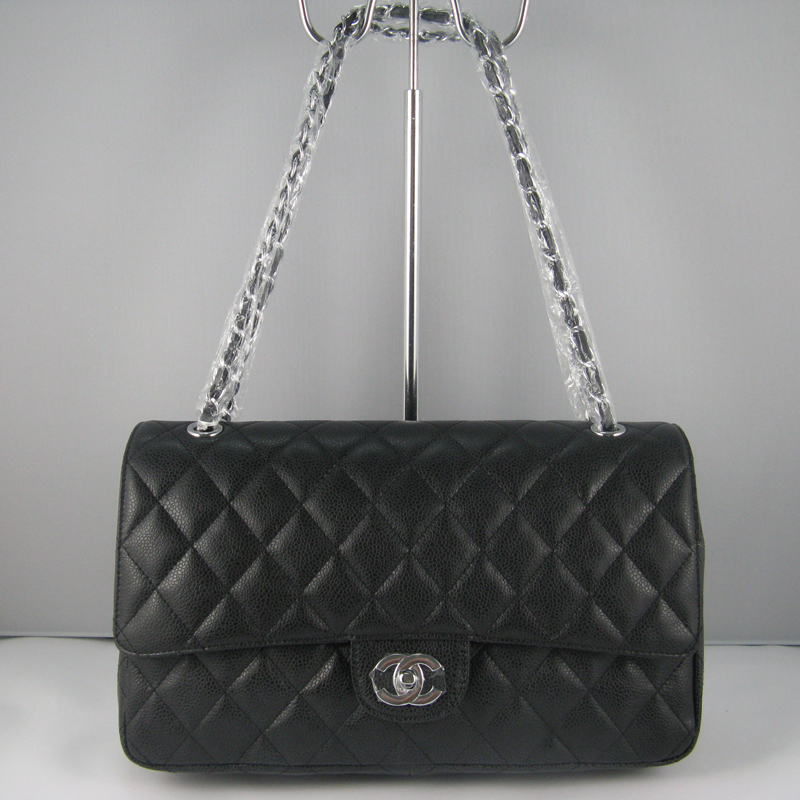 Chanel Black color with Silver chain