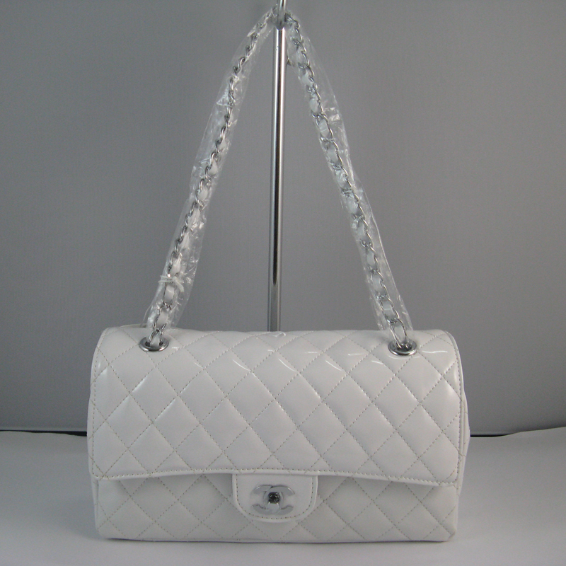 Chanel White color with Silver chain