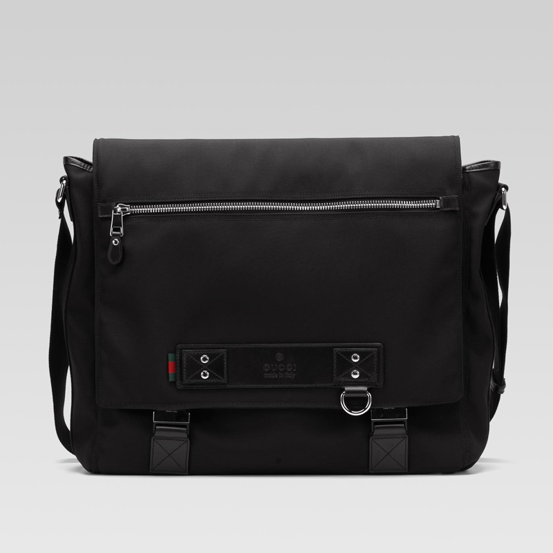 large messenger bag with signature web loop