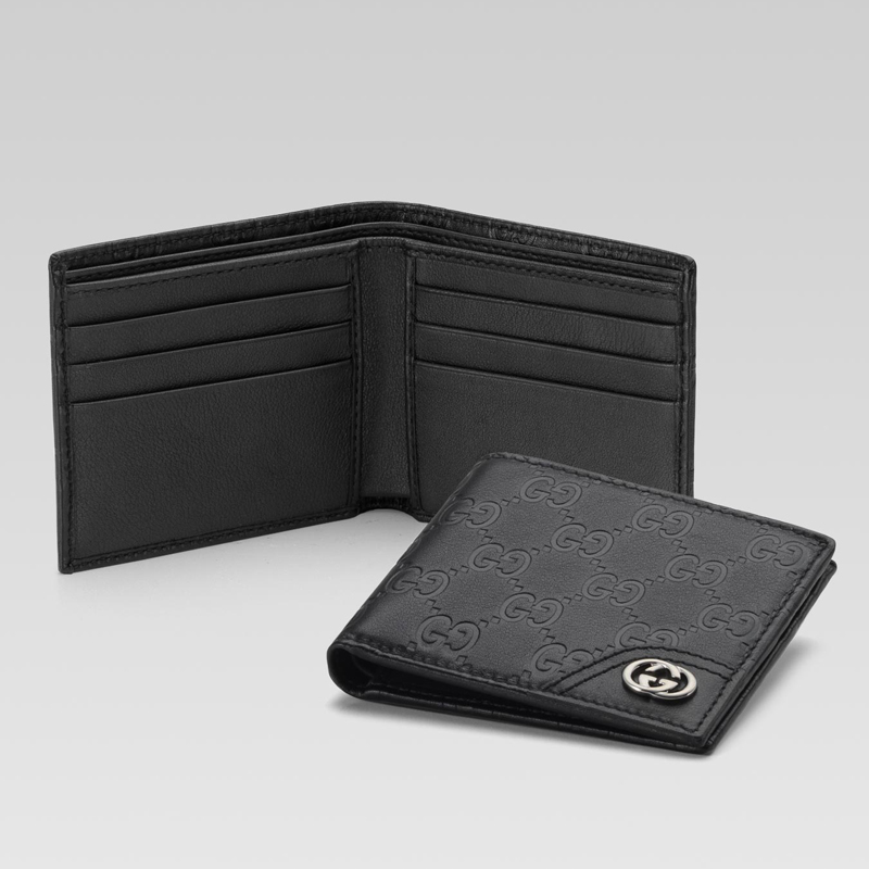 bi-fold wallet with interlocking G detail