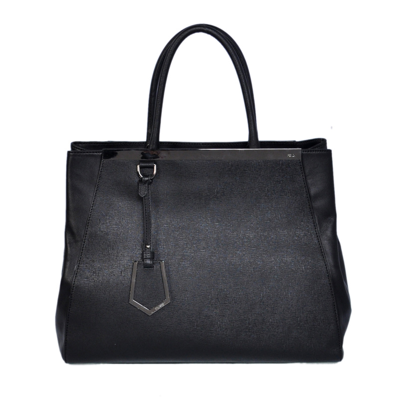 Fendi 2Jours Bag Black Calfskin Leather