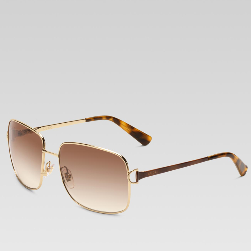 medium rectangle sunglasses with horsebit detail a