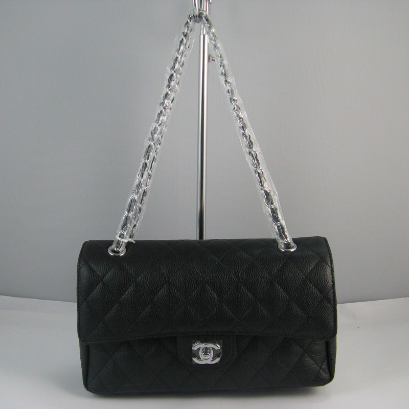 Chanel Black color with Silver chain