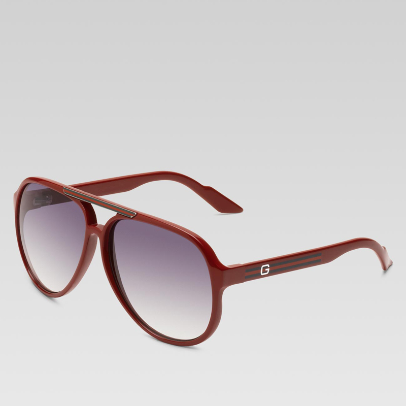 medium aviator sunglasses with G detail and signat