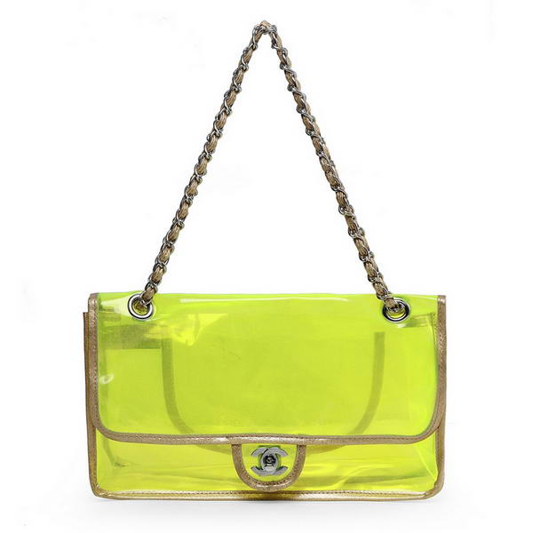 Chanel Pellucidly PVC Flap Bags A1117 Green