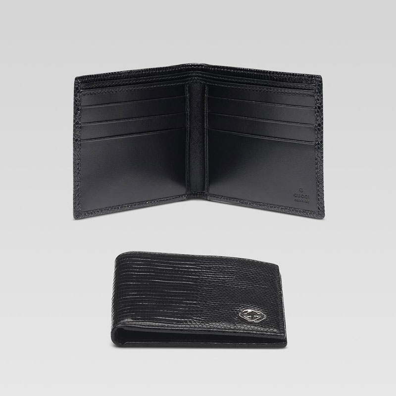 bi-fold wallet with interlocking G detail