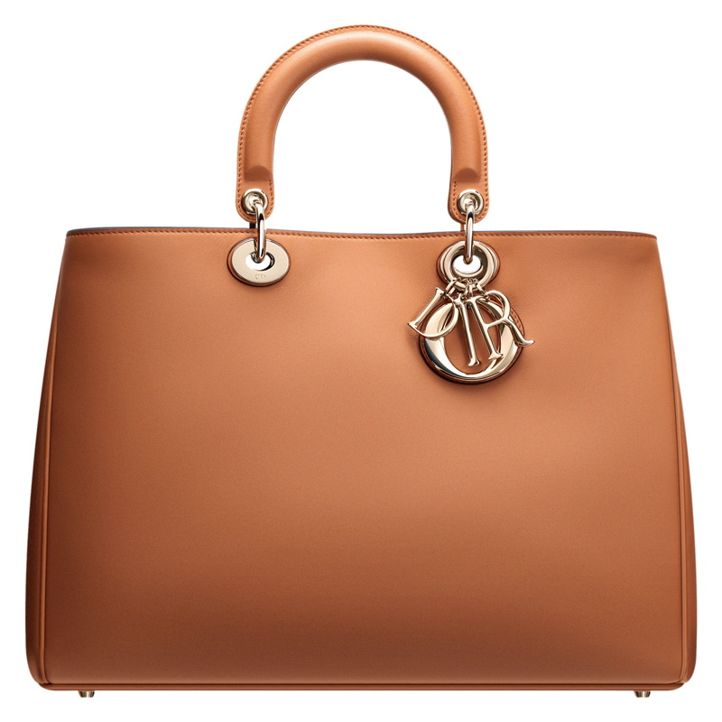 Smooth gold leather 'Diorissimo' bag