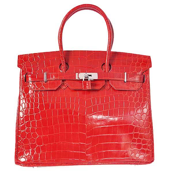 Hermes Birkin 35CM high light Crocodile leather in Flame with Silver hardware