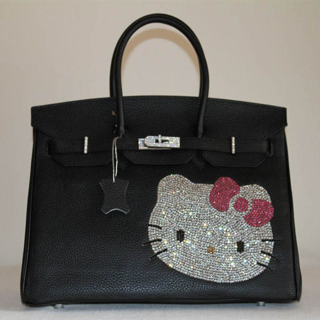 Hermes Birkin Hello Kitty 35CM Togo Leather Bag Black HK0001