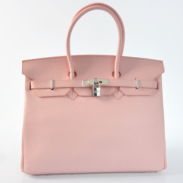 Hermes Birkin 35CM clemence leather in Pink with Silver hardware