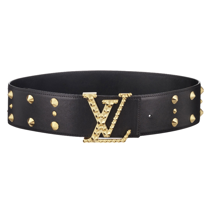 LV INITIALES CLOUS CALF LEATHER BELT