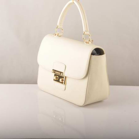 Miu Miu Tote Flap Bags Calf Leather 7428 White