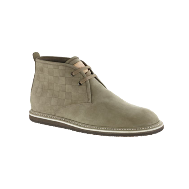 CHIAPAS LACE UP IN DAMIER EMBOSSED SUEDE