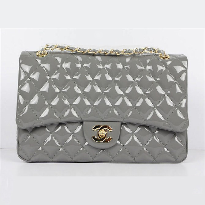 Chanel 1113 Classic Quilted Flap Bags Original cow leather gray