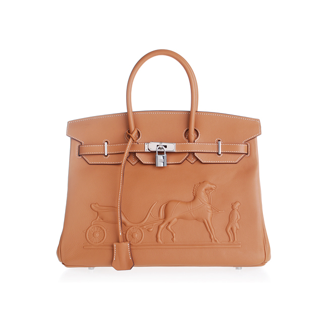 Hermes Birkin 35CM with Embossed logo Handbag wheat