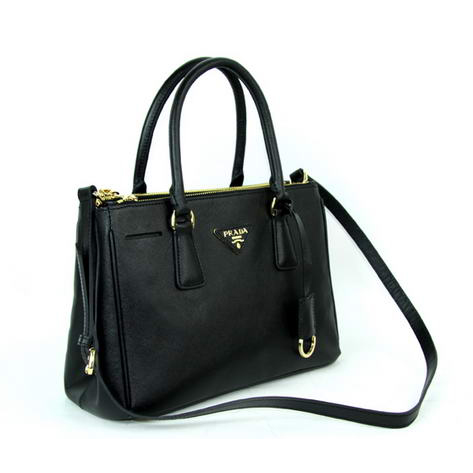 Prada Saffiano Calf Leather Totes BN1801 Black