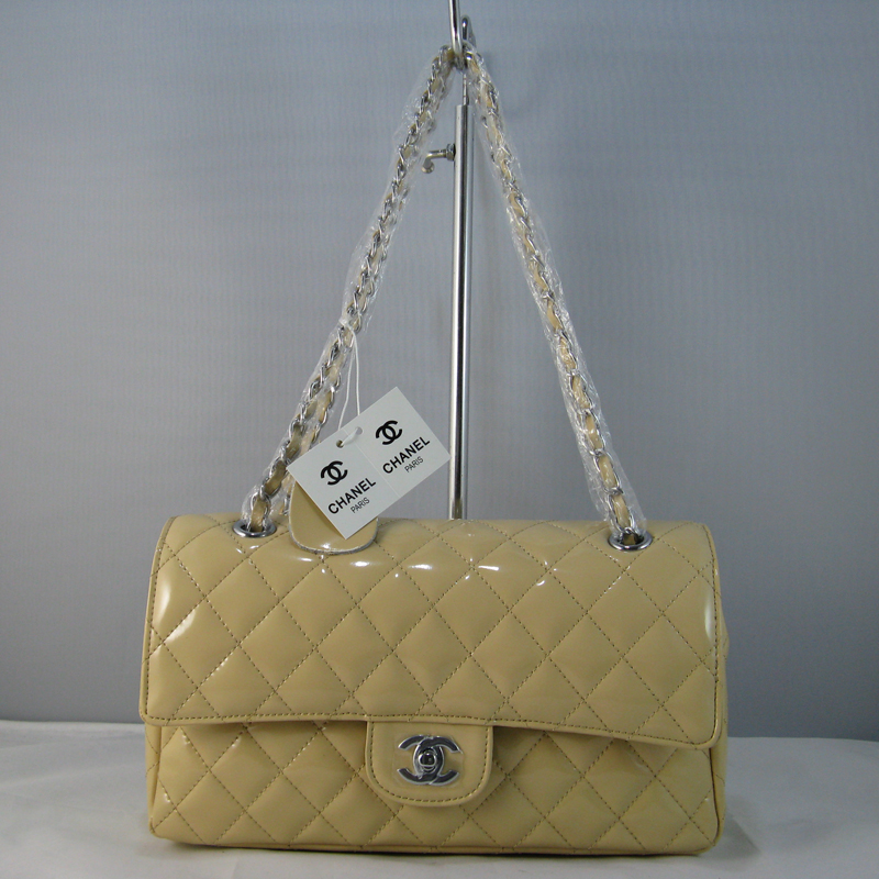 Chanel beige color with Silver chain