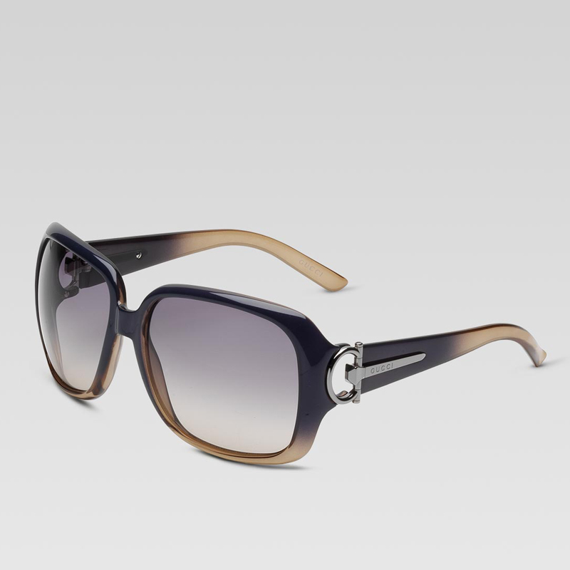 large square frame sunglasses with horsebit and ch