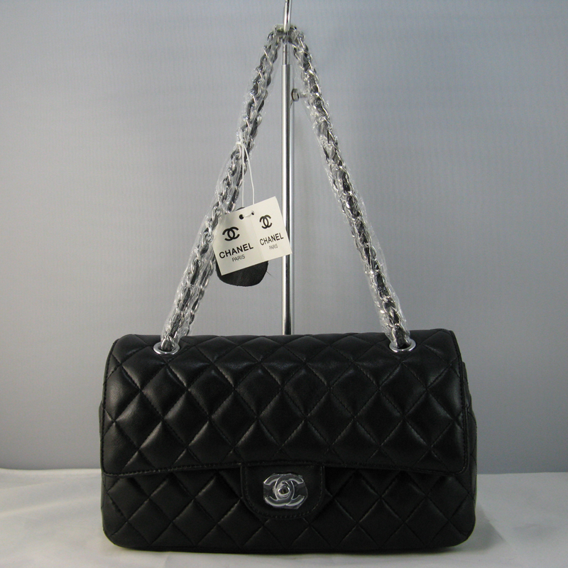 Chanel Black color with Silver chain