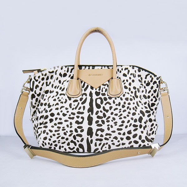 Givenchy Women Bags Antigona Shiny Lord Leopard Noir/Blanc