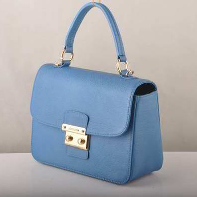 Miu Miu Tote Flap Bags Calf Leather 7428 Blue