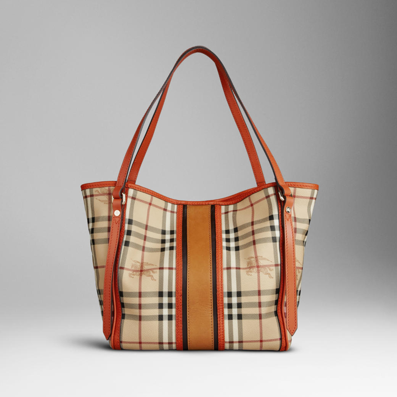 SMALL CANVAS CHECK TOTE