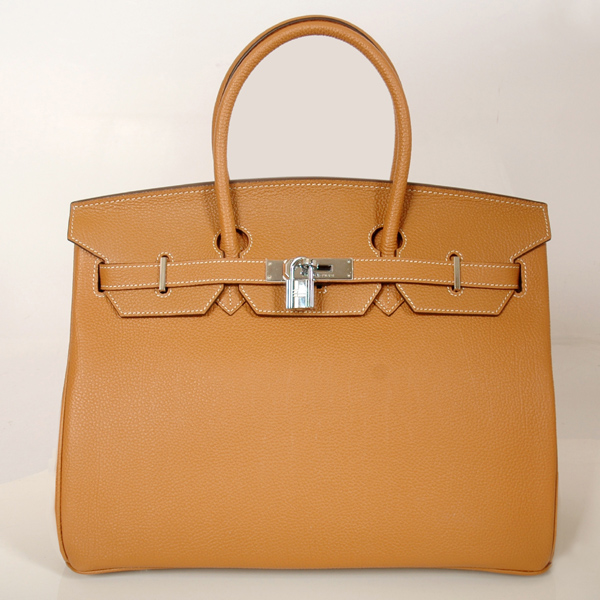 Hermes Birkin togo leather 35CM Camel togo(Silver)