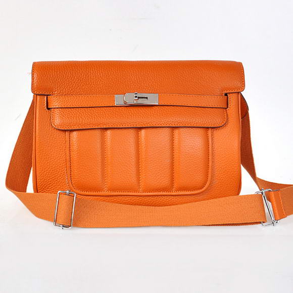 2012 New Hermes Bags Clemence Leather Orange