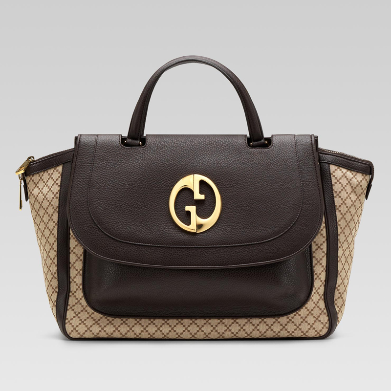 'gucci 1973' medium top handle bag with double G d