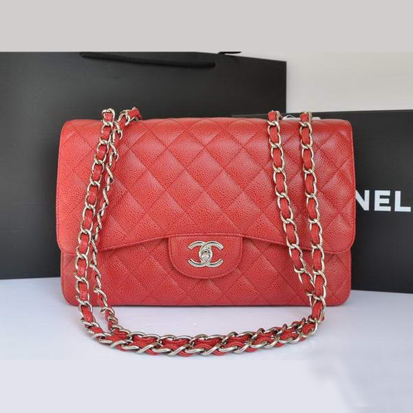 Chanel Original Caviar Leather Flap Bag A28600 Red