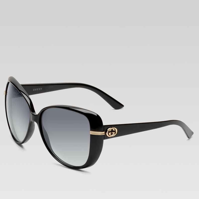 medium round frame sunglasses with GG detail on te