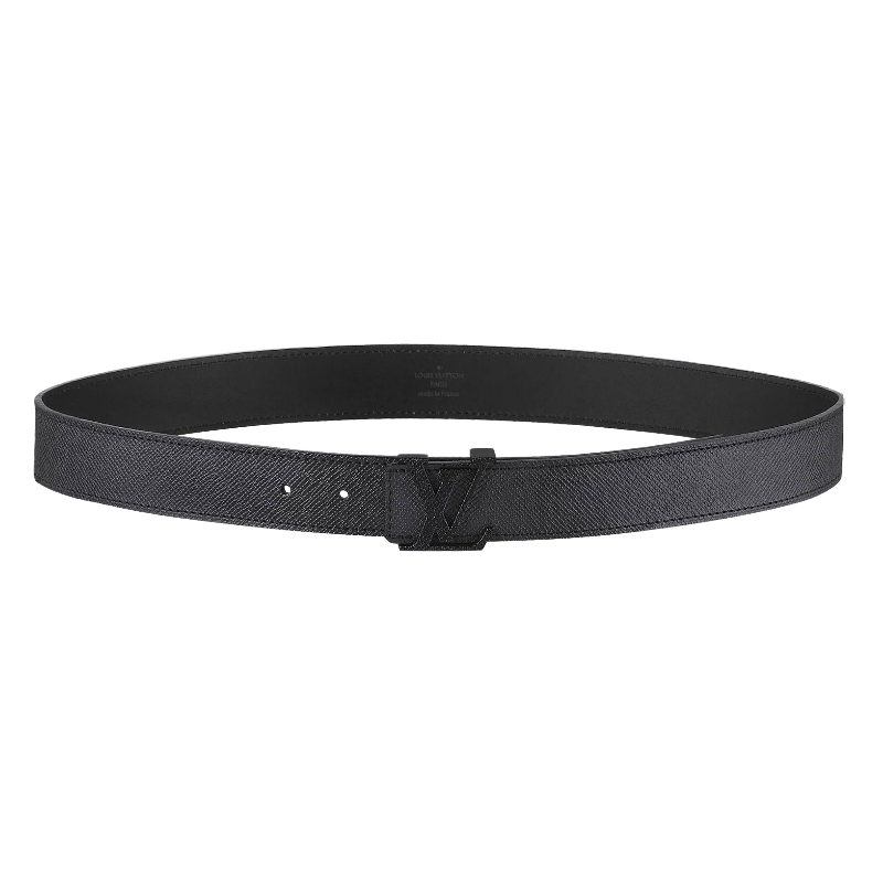 LV INITIALES TAIGA LEATHER BELT