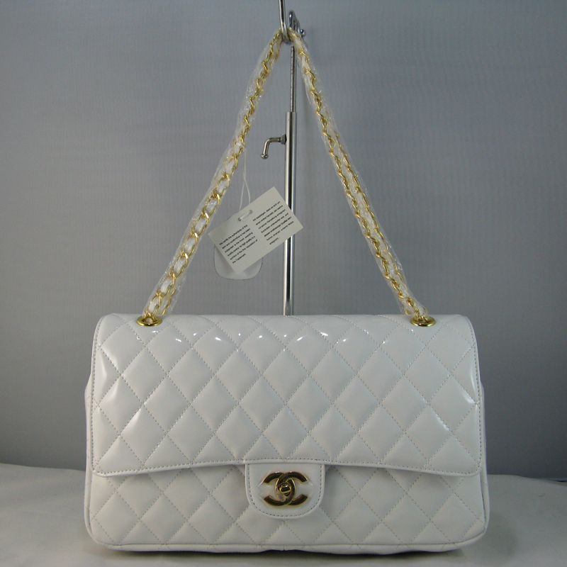 Chanel White color with Gold chain